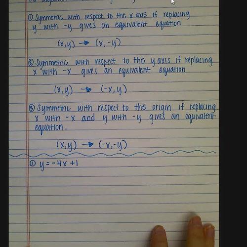 1.2 algebraic tests for symmetry