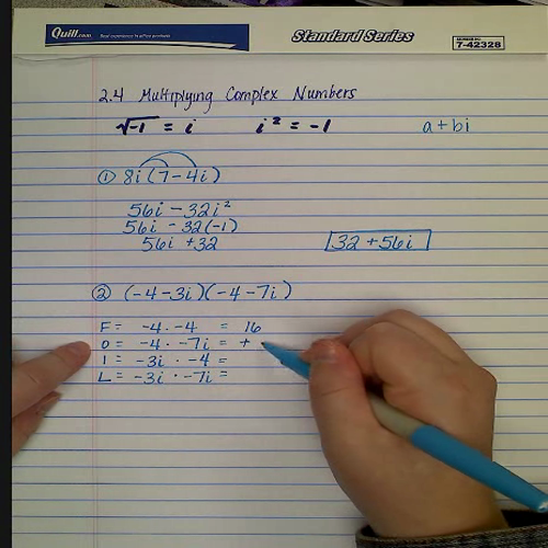 2.4 multiplying complex numbers