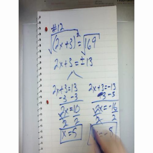 P.5 - Solving Equations Graphically, Numerically, and Algebraically - HW # 12