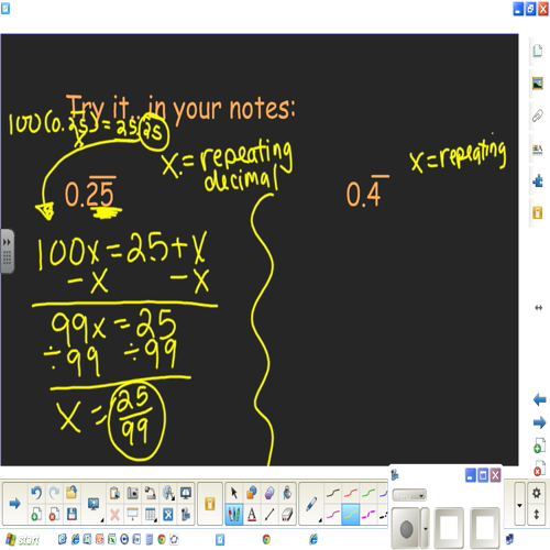 Repeating Decimal to Fractions Tutorial