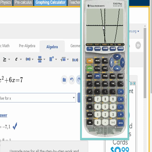 Pre-Calculus P.5 - Solving Equations Graphing, Numerically, and Algebraically - HW # 13
