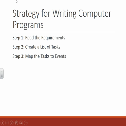 Strategy for Writing Programs