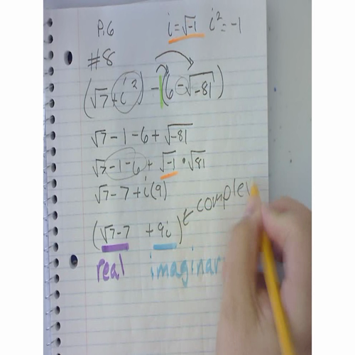 Pre-Calculus P.6 - Complex Numbers - HW # 8