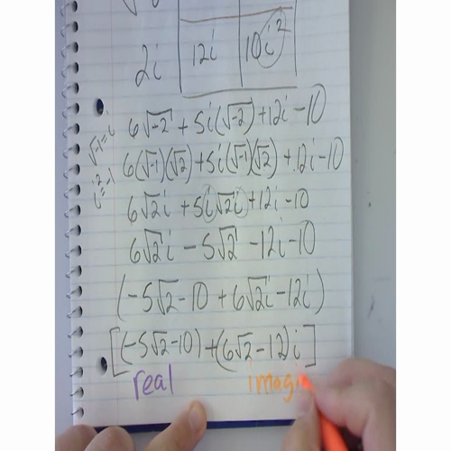 Pre-Calculus P.6 - Complex Numbers - HW # 16