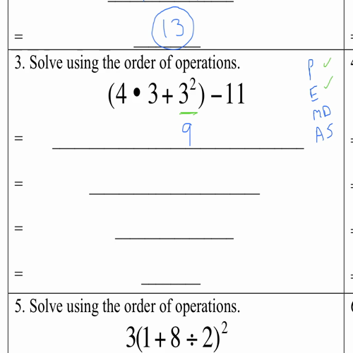 1.3 – Order of Operations Practice Tutorial