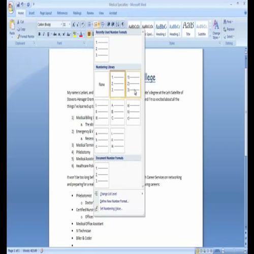 how to use bullets and numbers in microsoft word