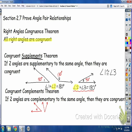 Section 2.7 Geom H Notes