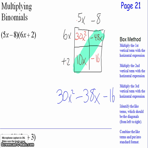 multiplying binomials