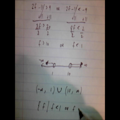 Solving Absolute Value Inequalities #3