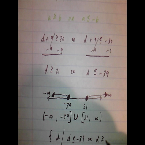 Solving Absolute Value Inequalities #4