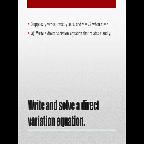 09-26 lesson 3.2 - direct variation