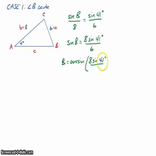 Pre-Calc @ Harrison: Law of Sines SSA - 2 Triangles