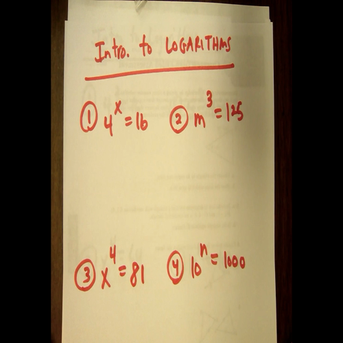intro to logarithms