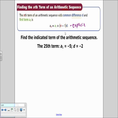 arithmetic sequence