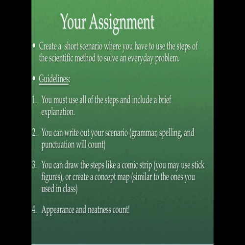 scientific method - every day