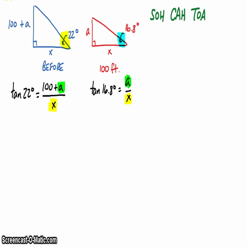 Pre-Calc @ Harrison: Problem Solving, Two Triangle Example