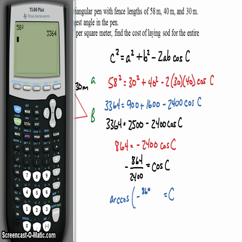 Pre-Calc @ Harrison: Oblique Triangle Problem