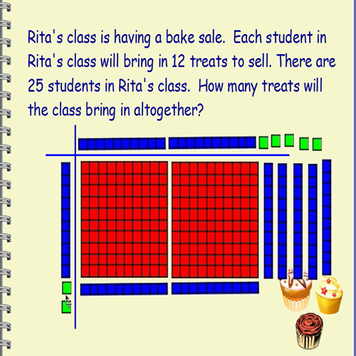 multiply multi-digit number using base 10 blocks