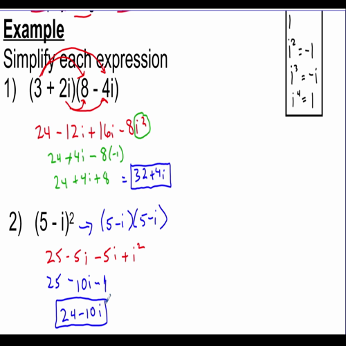 video 12 - multiplying complex numbers