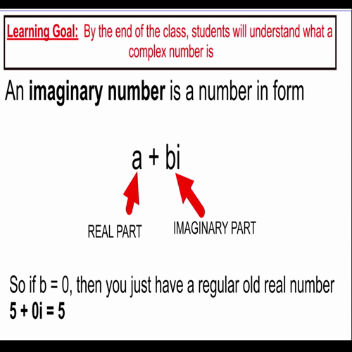 video 6 - complex numbers