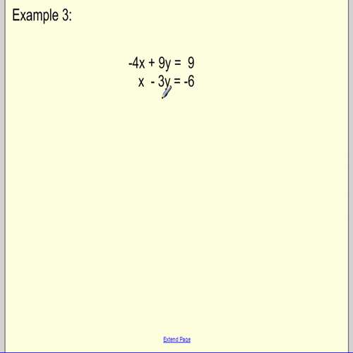 solving linear systems of equations  using elimination