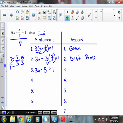 2-6 algebraic proofs