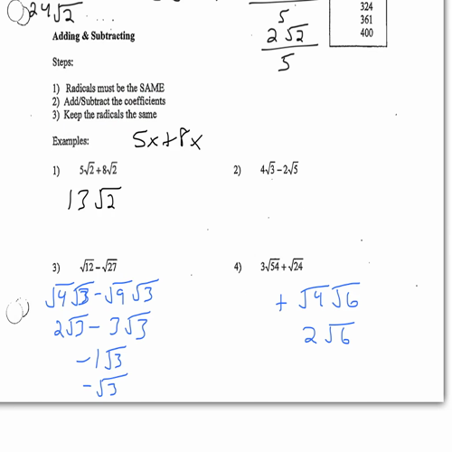 u2d1- simplifying radicals