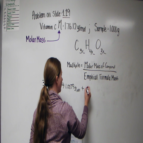 solving for empirical formula from combustion analysis data 