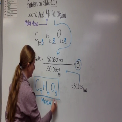 solving for empirical formula from mass percentage data