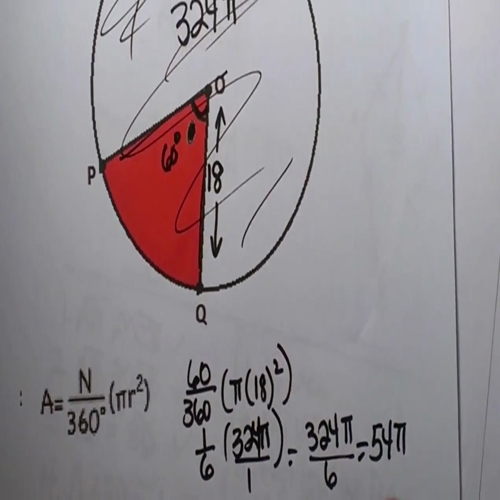 finding the area of a sector of a circle