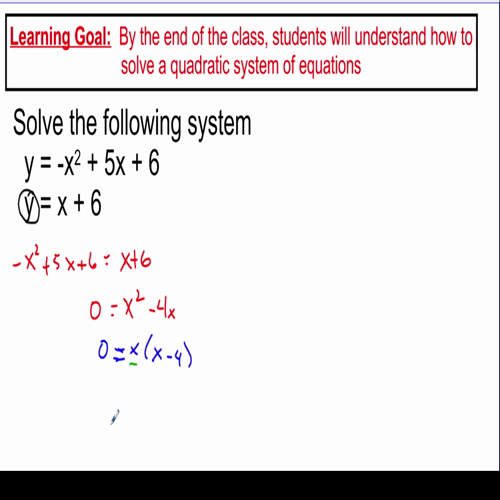 video 16 - quadratic systems