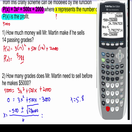 video 15 - applications of quadratics equations