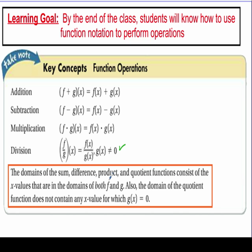 video 1 - adding and subtracting using function notation