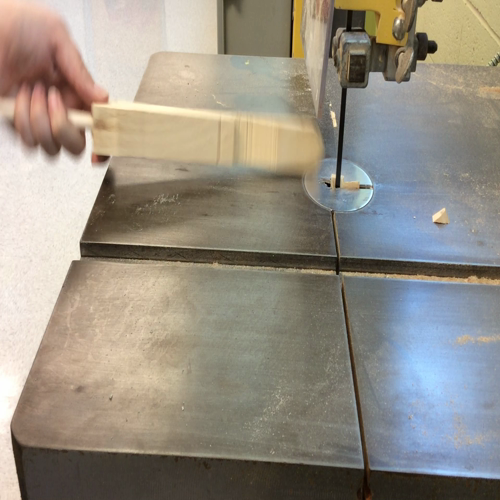 cutting your dragster on the bandsaw