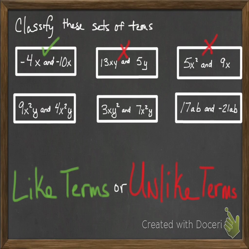combining like terms