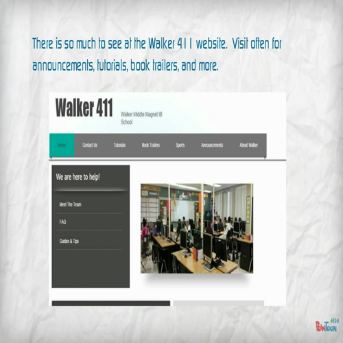 Walker 411 home page