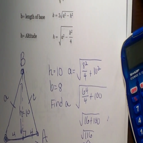 finding the side length of an isosceles triangle (1)