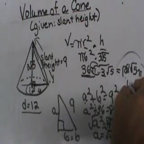 volume of a cone