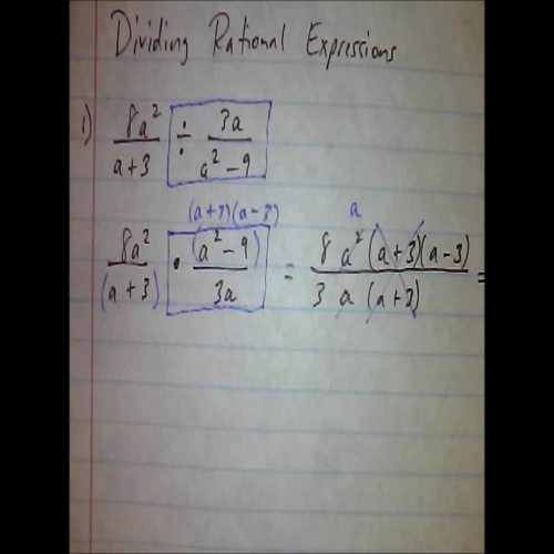 Dividing Rational Expressions