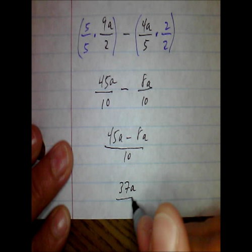 Adding and Subtracting Rational Expressions #1