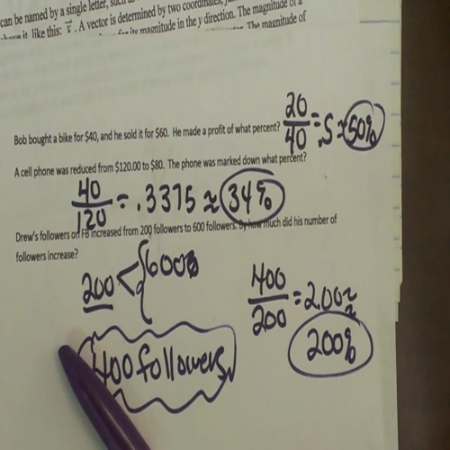 percent increase and decrease word problems