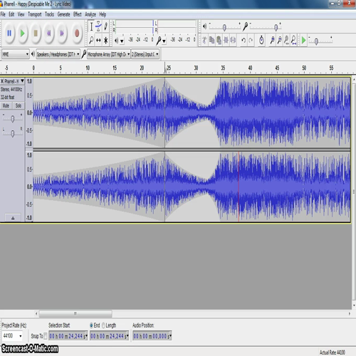 Using the envelope tool in Audacity