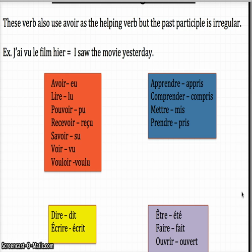 french 2 401 passe compose