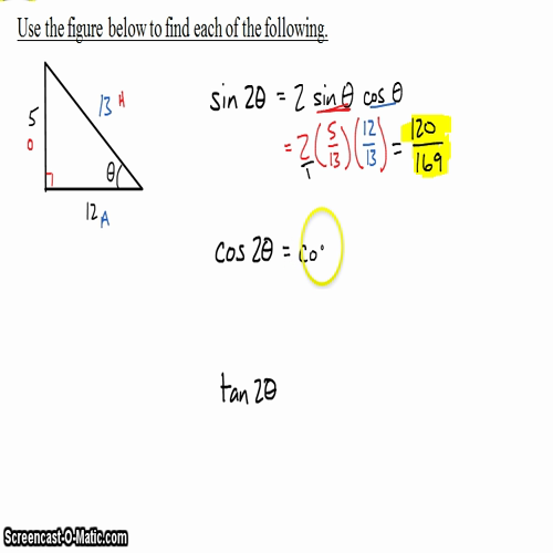 Pre-Calc @ Harrison: Double-Angle Formulas