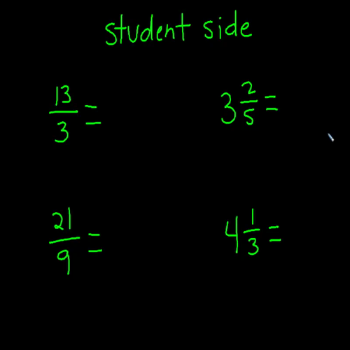 improper fractions and mixed numbers