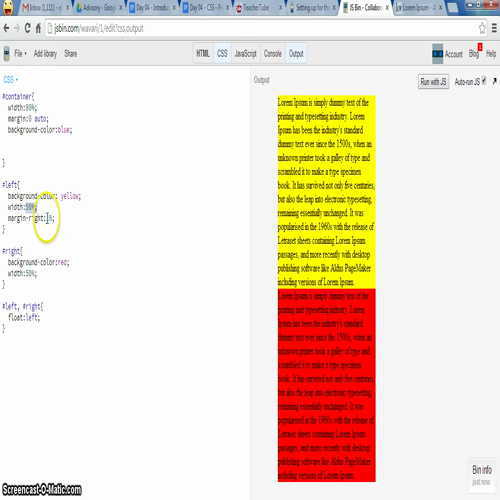 CSS - Working  with Percentages