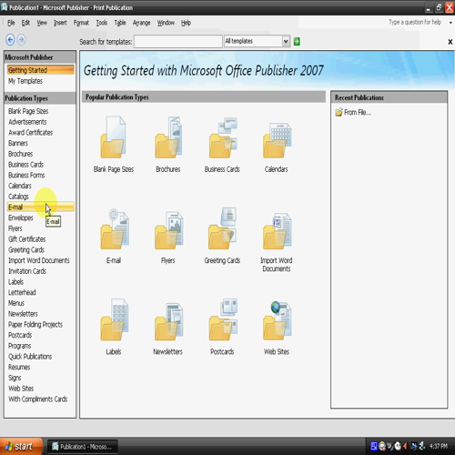 Intro to MS Publisher- Part 1 Business  Cards
