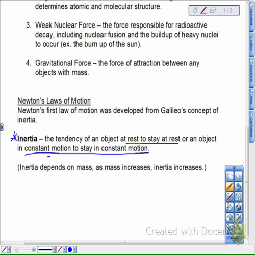 Newton's 1st Law of Motion Lesson