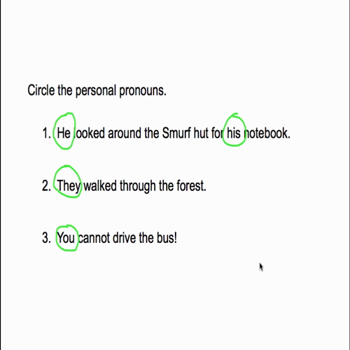 grammar video 1.6- personal pronouns