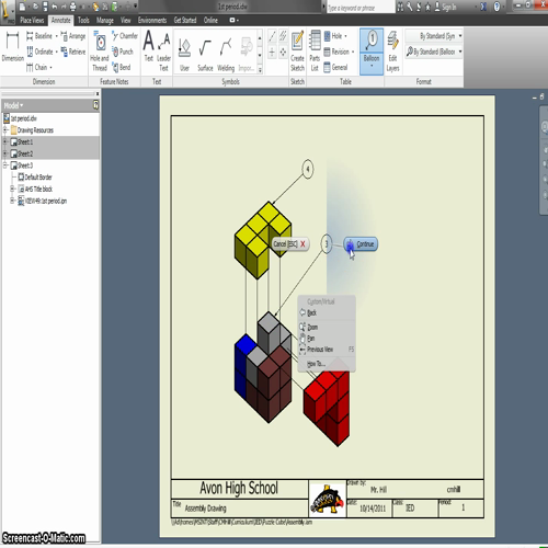 ay 38 - creating an assembly drawing